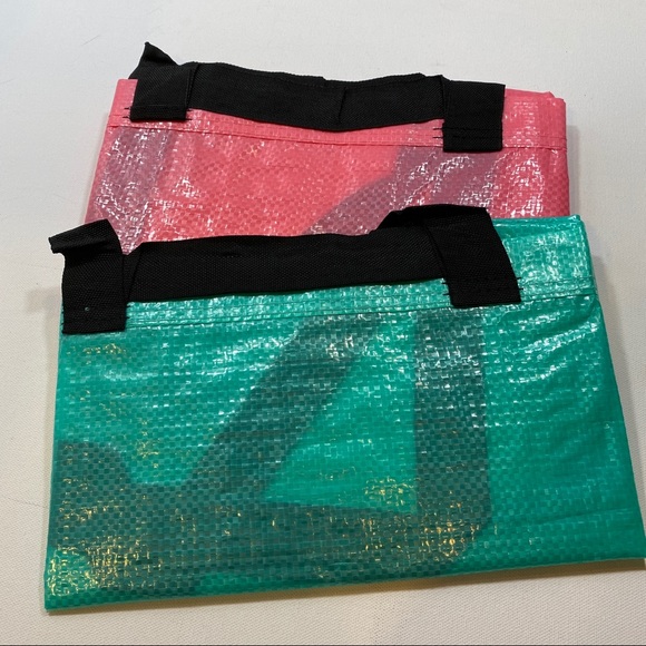 IKEA | Bags | 2 Ikea Frakta Slukis Pink Teal Reusable Bags | Poshmark